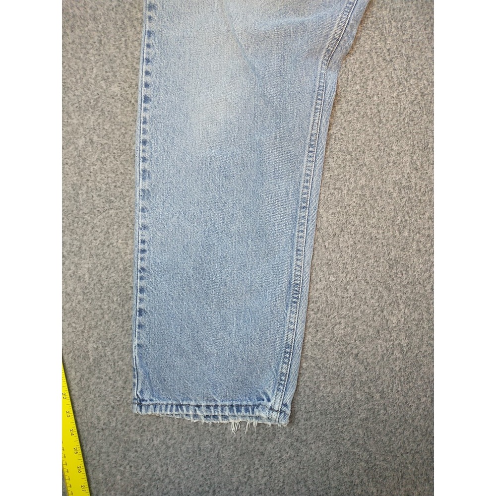 Wrangler 97601VR Mens Light Wash Straight Leg Denim Jeans 36x29 Distressed Blue - Picture 8 of 16
